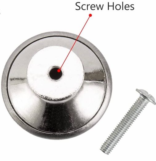 20Pack Cabinet Door Knobs Brushed Nickel Round Drawer Handle Hardware Stainless Steel with Screw for Kitchen Bathroom Bedroom Silver (MULTIPLE AMOUNTS, SEE DESCRIPTION)