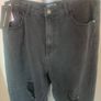 BNWT PrettyLittleThing Washed Black Distressed Hem Knee Rip Slim Mom Jeans size UK16 EU44 Postage included Image 8