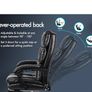 Office Chair with Dual Paddings, Computer Executive Desk Chair with Footrest Armrests, High Back 150 Recliner Tilting 360 Swivel, PU Leather, Glossy Black Image 4