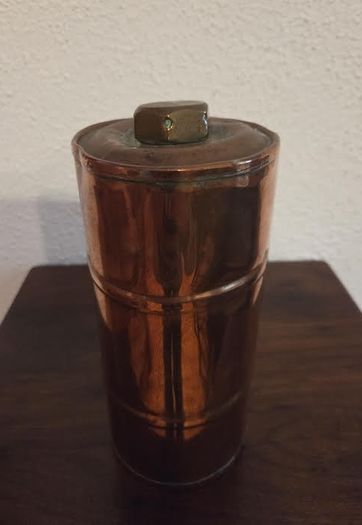 Antique Copper Hot Water Bottle Brass Screw Cap