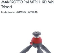 camera mini tripod - Manfrotto