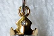 Pandora Disney Princess Auroras Crown on  golden Pillow with Lab grown Diamond  New