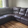 Brown leather Corner suite with 2 recliners Image 2
