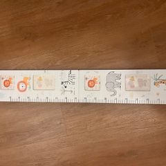 NEW Kids Wooden Height Chart with 4 Photo Frames Safari Animals