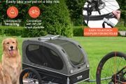 Dog Bike Trailer, Supports up to 40KKG  88 lbs, Pet Cart Bicycle Carrier, Easy Folding Frame