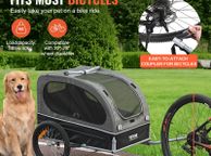 main image for ad Dog Bike Trailer, Supports up to 40KKG  88 lbs, Pet Cart Bicycle Carrier, Easy Folding Frame