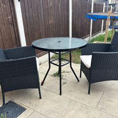 Garden table and chairs