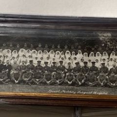 Old War Panoramic Group Photograph  Special Military Surgical Hospital