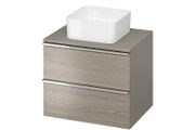 Cersanit Virgo Vanity Unit Dark Oak 60cm + Basin
