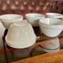 6 Vintage Style Mason Cash Small White Pudding Bowl 48s 1950 1960s Era Image 3
