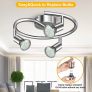 LED Ceiling Light Round Rotatable,3 Way Modern Ceiling Spotlight for Kitchen, Living Room and Bedroom, Complete with 3X 3.5W GU10 LED Light Bulbs (MULTIPLE COLOURS) Image 5