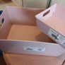 Set of two blush pink storage baskets Image 2