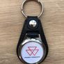 Synthetic leather Massey Ferguson key ring with shopping trolley token/coin Image 2