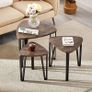 Nest of Table Easy Assembly Industrial Nesting Table Set of 3 Coffee Tables End Side Tables for Home and Office (FREE SHIPPING) Image 5