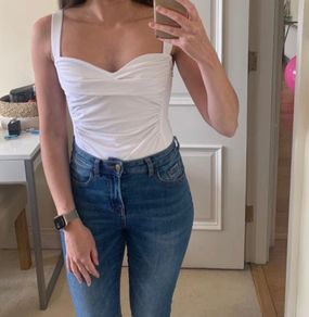 BNWT White Zara Dressy Bodysuit