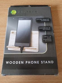 Wooden phone stand
