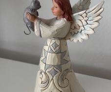 Jim Shore , adorable cat and an angel, Faithful friend,