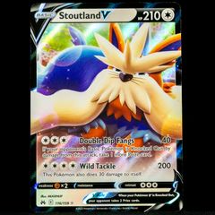 Stoutland V 116/159 Holo Ultra Rare Crown Zenith Pokemon Card Sword and Shield