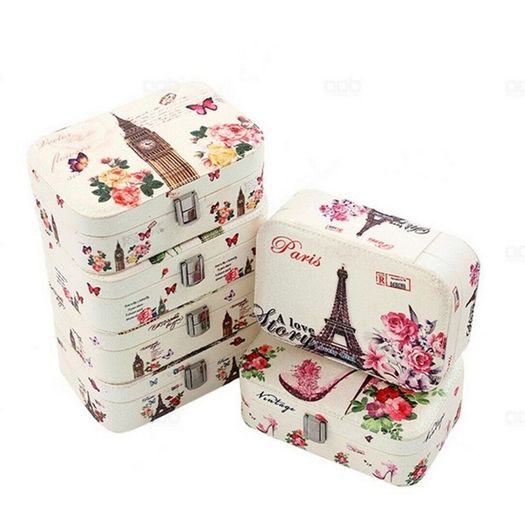 Jewellery Box Display Showcase Tidy Cosmetic Case with Mirror Storage Organizer #4