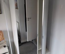 IKEA White PAX Wardrobe with Mirror