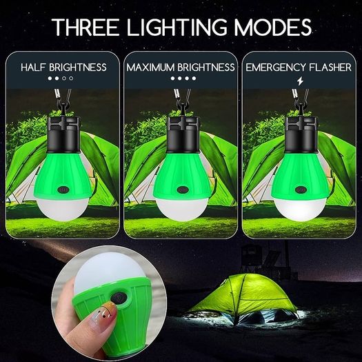 FREE EXPRESS SHIPPING 6 Pcs Camping Lights for Tents, Portable Battery Powered Camping Lantern LED Tent Light 3 Lighting Modes Outdoor Hanging Lamp for Emergency, Hiking, Fishing, Camping Accessories