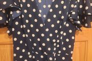 Navy &amp; white polka dot dress French Connection