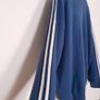 Crane Sports Blue Quarter Zip Ribbed Pullover Golf Sweater Racing Stripes Size L Image 9