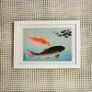 Laminate Glossy 280gsm Canvas Poster A4 Size Featuring Common and Golden Carp (1935) by Ohara Coson Image 2