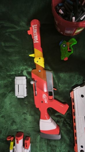 Huge Nerf Gun Collection Lot - Fortnite, Modulus, Laser Tag Set + Storage Box