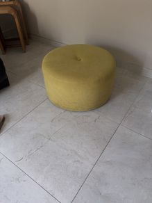 Mustard large pouffe  great condition