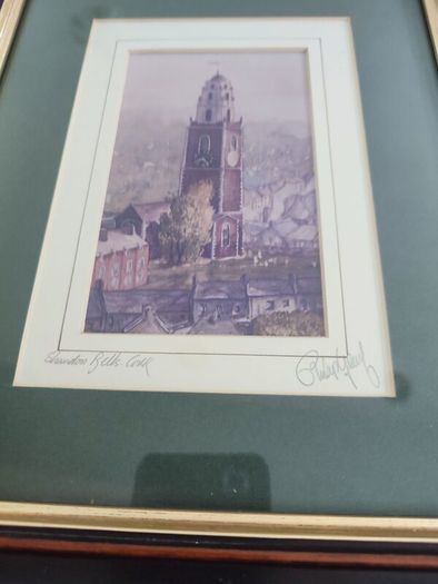 Framed Shandon Bells. Cork Ireland Hand Signed Print By Philip Gray
