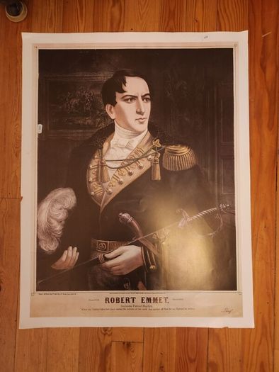 Art Posters X 3 LARGE. Great Southern Railways Poster. Robert Emmet Historical Poster And Impressionist Landscape Poster. Large Posters In Good Condition See Photos For Same. Ideal for framing.