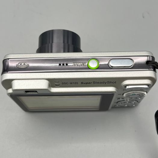 Sony DSC-W120 7.2MP Digital Camera Silver + Battery + SD
