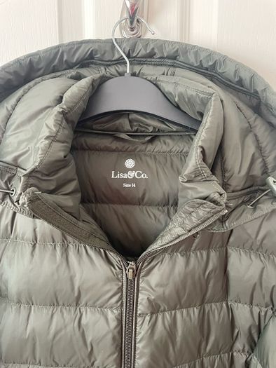 Lisa Lust Olive Green Long Puffer Size 14