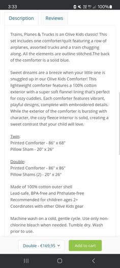 Olive Bed Set ( Single) Trains Planes & Trucks
