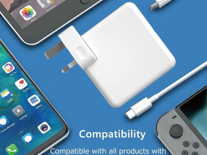 Mac Book Pro Charger USB C 96W, Fast Charger Compatible with MacBook Pro&Air 13'' 14' 15' 16 Inch, iPad 12.9/11 Inch and All USB-C Device, Included USB C to C Cable(6.57ft /2m)