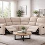 New Paris Fabric Recliner Corner Sofa Image 3