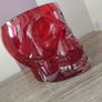 Halloween Red Glass Skull Candy Dish Image 6