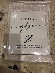 Glow Stick Wedding Sign
