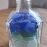 square bottle with sea glasses Image 2