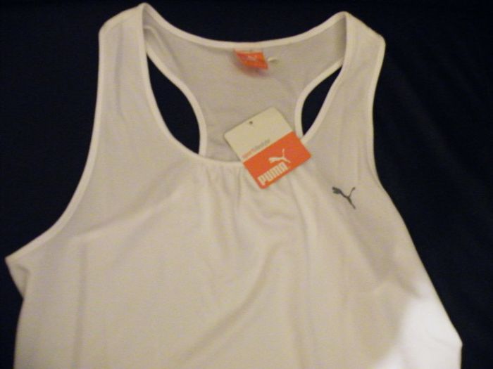 BNWT women's  Sport Vest Top Puma  white size UK 16 EUR 44