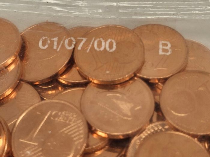 Ireland 2002 1 Cent Coin Mint Bag 100 Coins Sealed