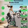 Exercise Bike for Home Use, Adjustable Magnetic Resistance Spin bike with Smart APP, Home Gym Equipment Stationary Bike with Dumbbell Rack, LCD Display, Tablet Holder, 180KG Weight Capacity Image 2