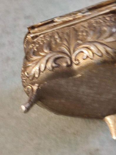 Old Vintage Irish metal Trinket Box.