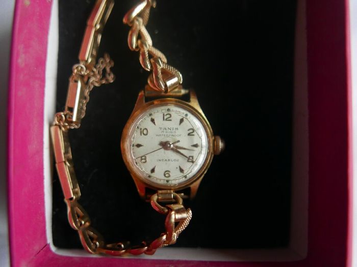 Vintage Tanis 17 Jewel Mechanical Watch - Womens Swiss - Gold Plated Watch (the watch works well and keeps time)