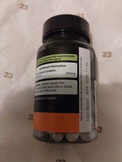 Precision Engineered  L-Arginine 500mg 50 Capsules