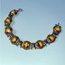 Vintage K&L 14ct Gold & Amber Bracelet Image 10
