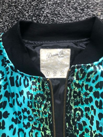 jacket silk leopard