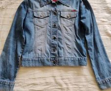 Only denim jeans jacket cotton size 10/12 in good condition see last three photos for exact measurements FREE STANDARD POSTAGE INCLUDED