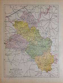 County Monaghan 1905 Antique Map